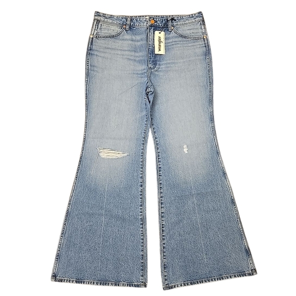Wrangler Womens Wanderer 622 High Rise Flare Jeans Blue Size 33 NWT - Picture 1 of 10